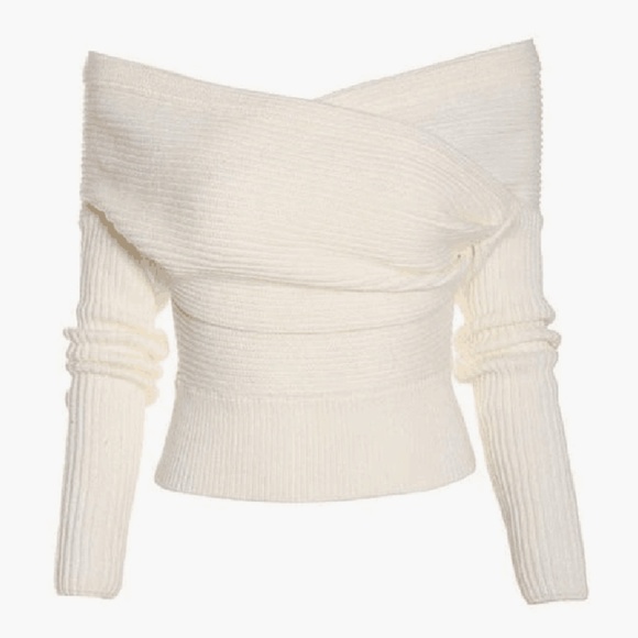 Sweaters - Cream wrap cardigan